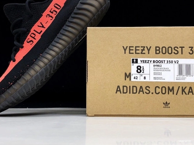 Adidas Yeezy BY9612 Boost V2 Black Red 350 Core 0817
